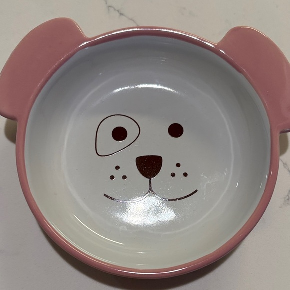 Pink Cat Face Ceramic Bowl - Picture 2 of 5